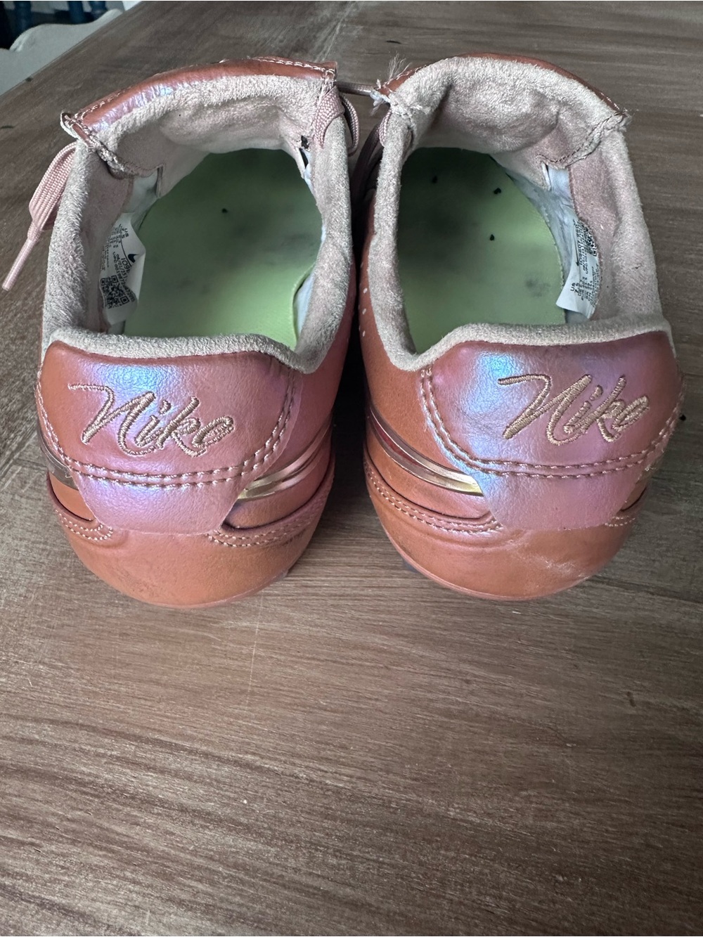 Nike Women's Iridescent Rose Gold Soccer Sneakers - Picture 7 of 8